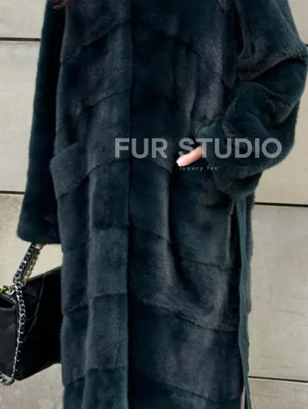 Шуба из аукционной норки NAFA с капюшоном - фото 3