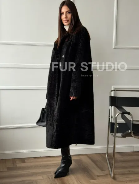 Дубленка из натуральной овчины астраган - фото 6