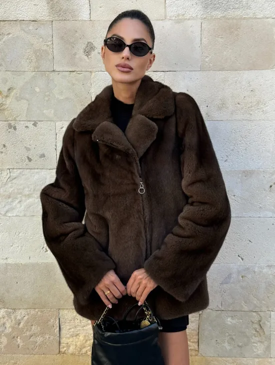 Норковая куртка (косуха) из аукционной скандинавской норки - фото 5