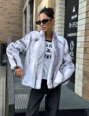 Меховая куртка из норковой крестовки - фото 7