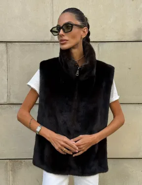 Норковая манишка женская - фото 7