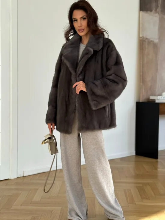 Норковая шуба сапфир - фото 5