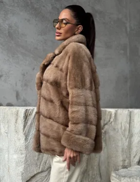 Норковая автоледи - цвет пастель - фото 9