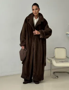 Длинная норковая шуба - фото 7