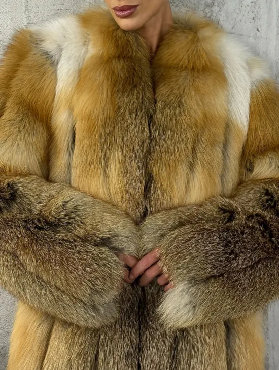 Шуба из меха лисы Gold - фото 1