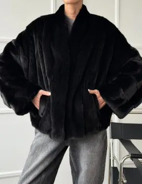 Полушубок норковый SAGA FURS - style oversize - фото 1