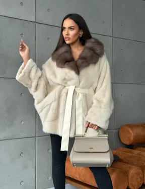 Норковая шуба - куртка с мехом куницы - фото 13