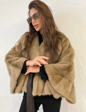 Болеро из меха норки цвет пастель - фото 4