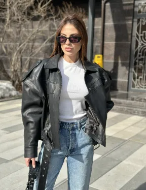 Косуха женская из натуральной кожи - фото 9