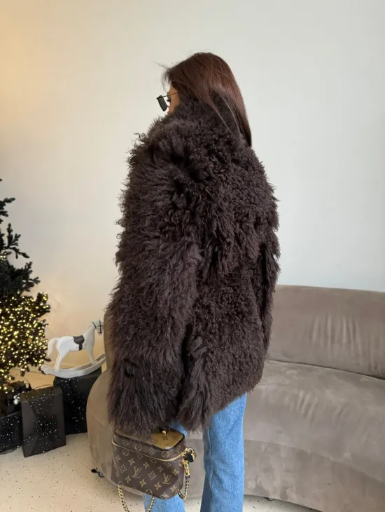 Шуба - дубленка из натуральной овчины (двусторонняя) - фото 3